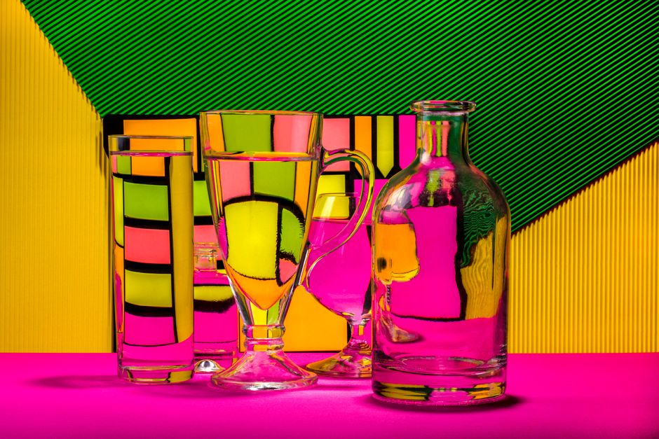 Modern glazen schilderij met kleurrijke groenten Modern glazen schilderij met kleurrijke groenten